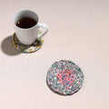  Upcycled Fabric Hand Braided Coaster 