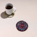  Upcycled Fabric Hand Braided Coaster 