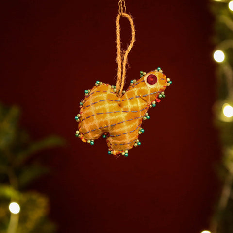  Buy Upcycled Thread & Beadwork Christmas Ornament 