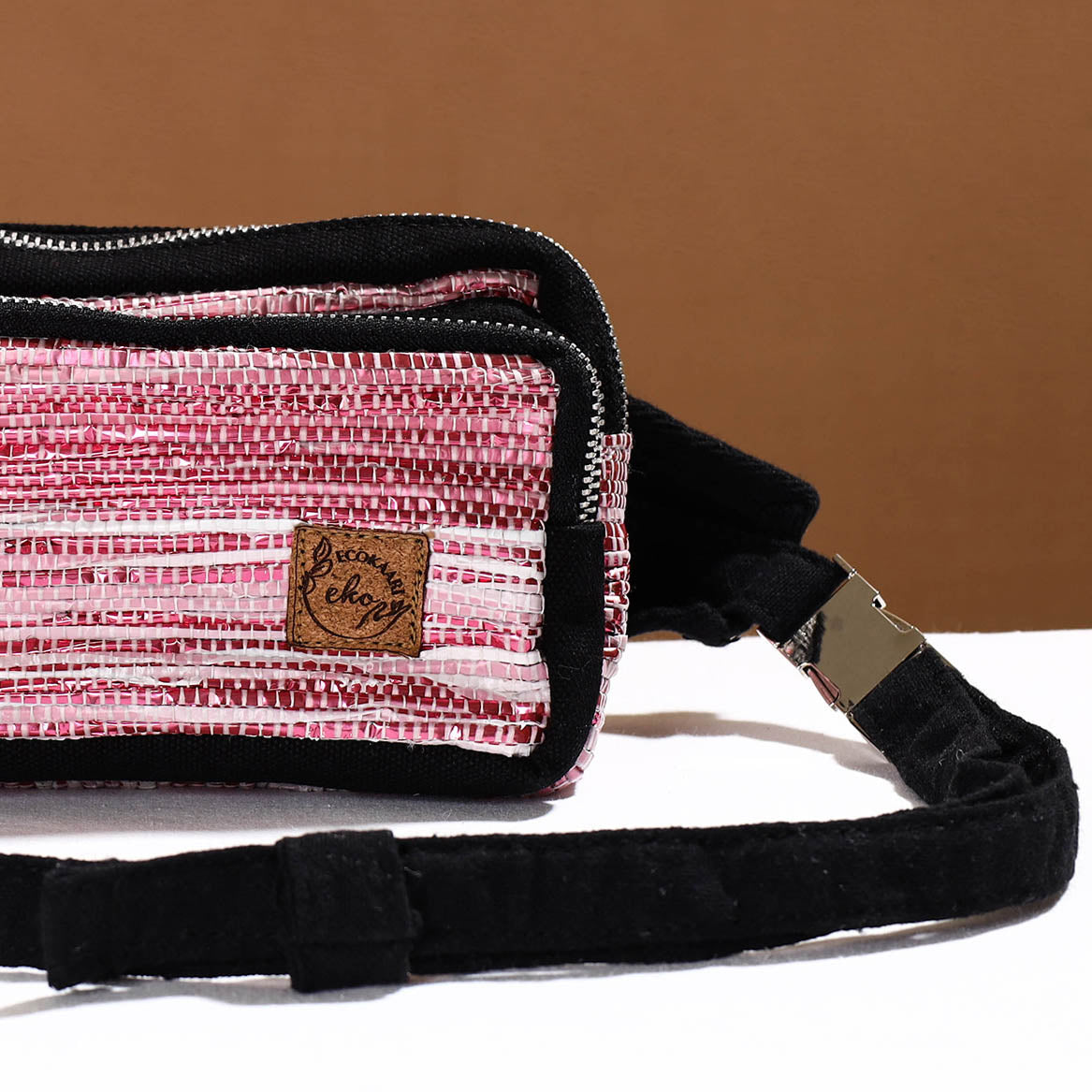  Upcycled Weave Handmade Fanny Pack Bag 