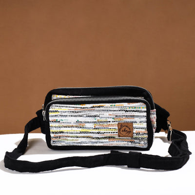  Upcycled Weave Handmade Fanny Pack Bag 