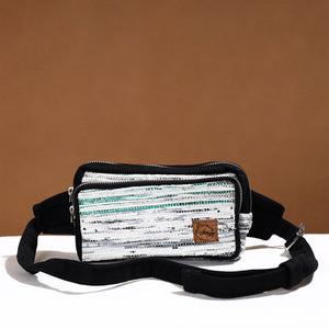  Upcycled Weave Handmade Fanny Pack Bag 