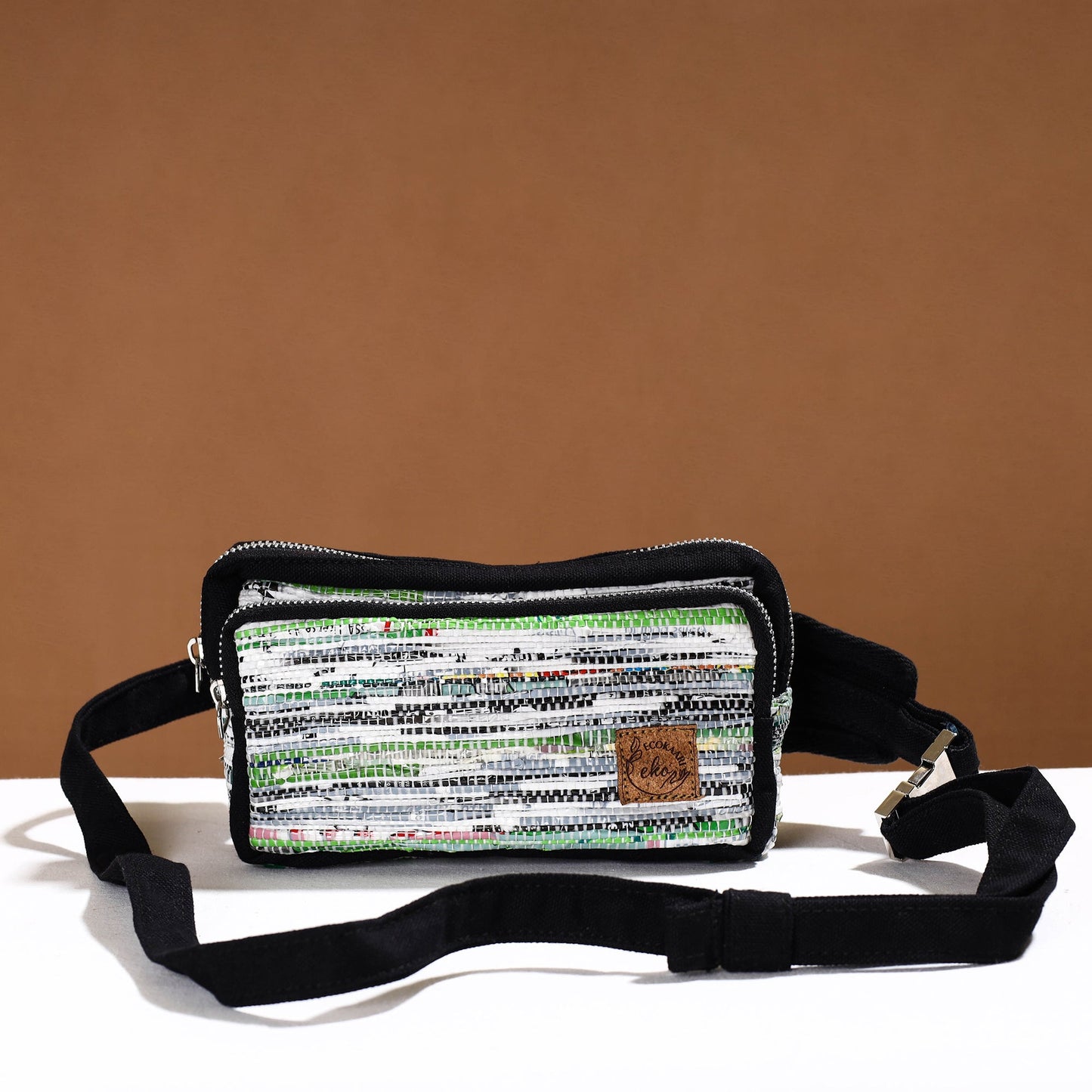  Upcycled Weave Handmade Fanny Pack Bag 