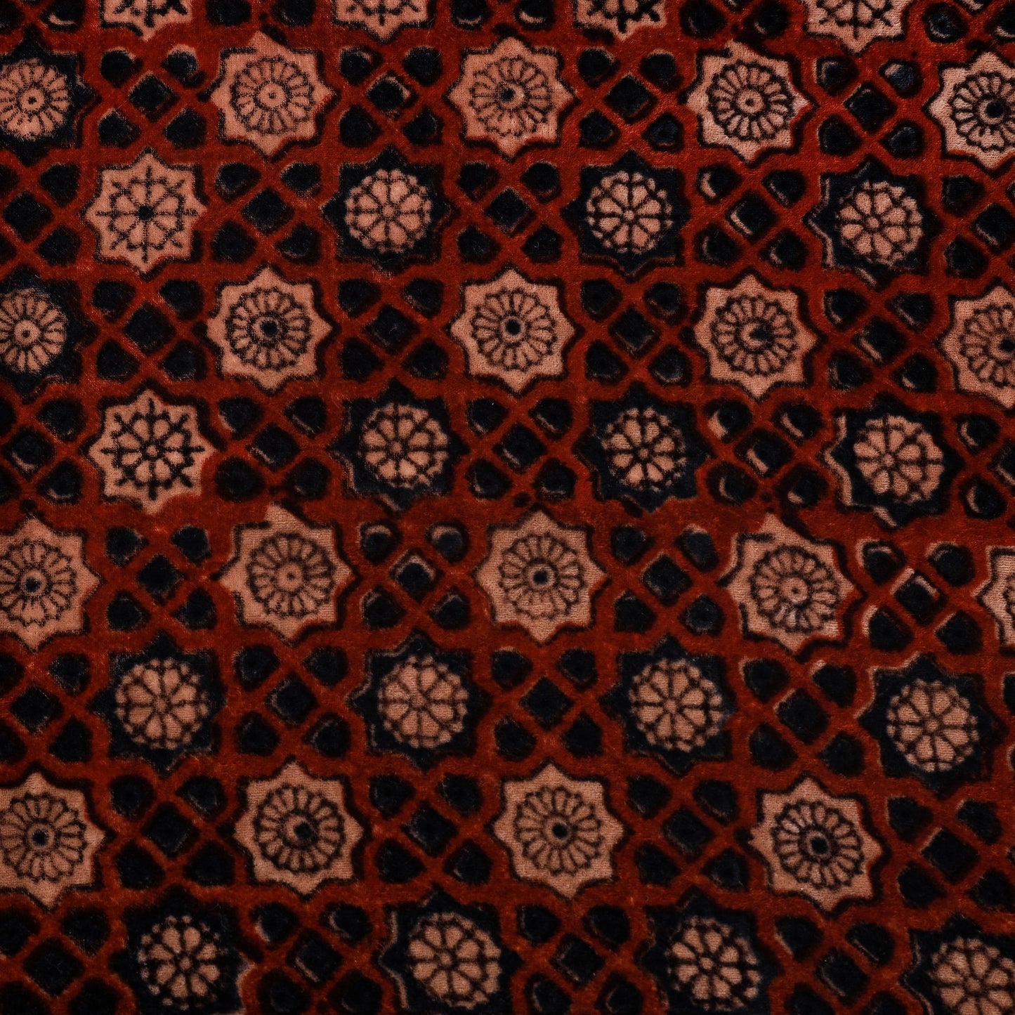 Velvet natural dyed fabric 01 - handcrafted