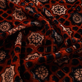 Velvet natural dyed fabric 01 - handcrafted