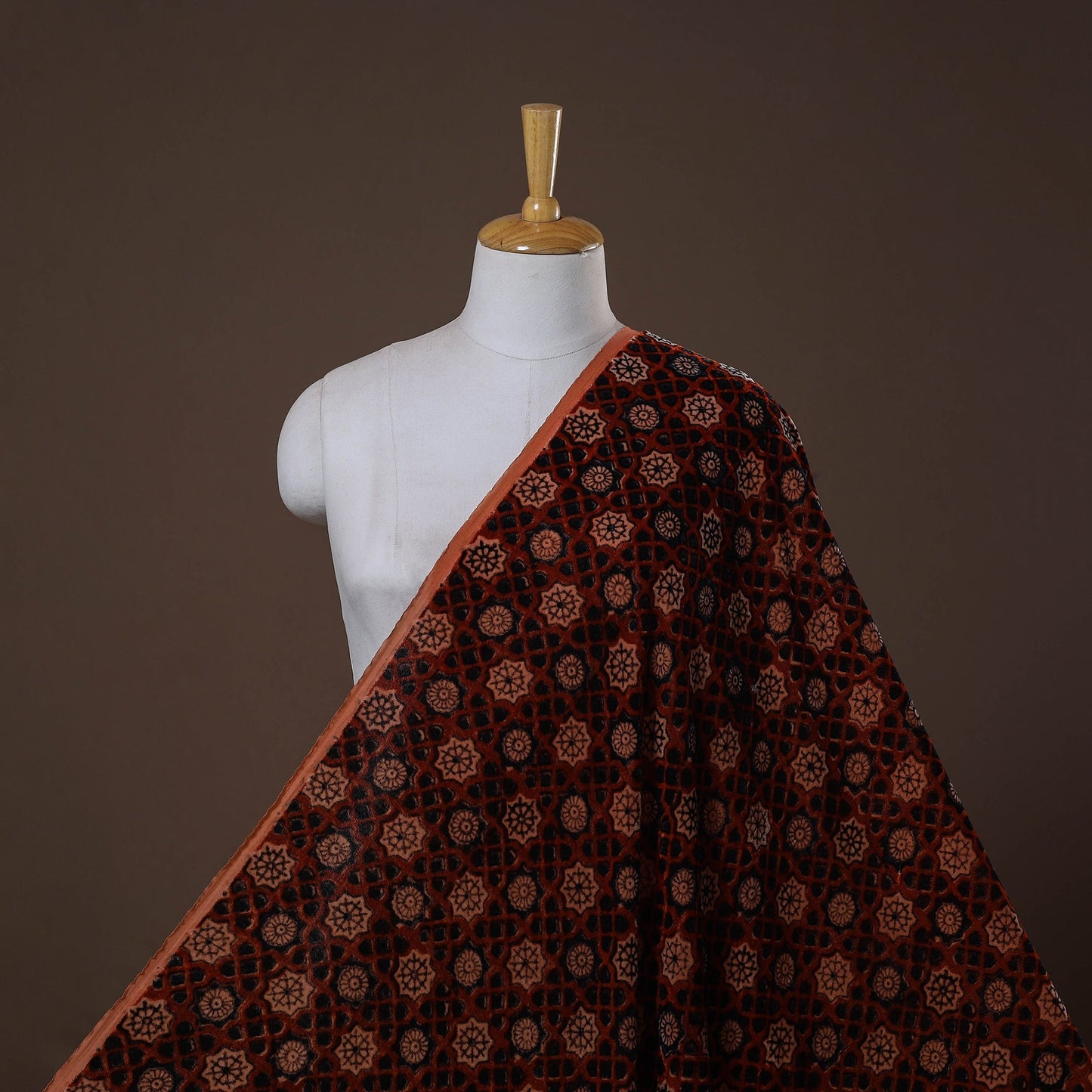 Velvet natural dyed fabric 01 - handcrafted