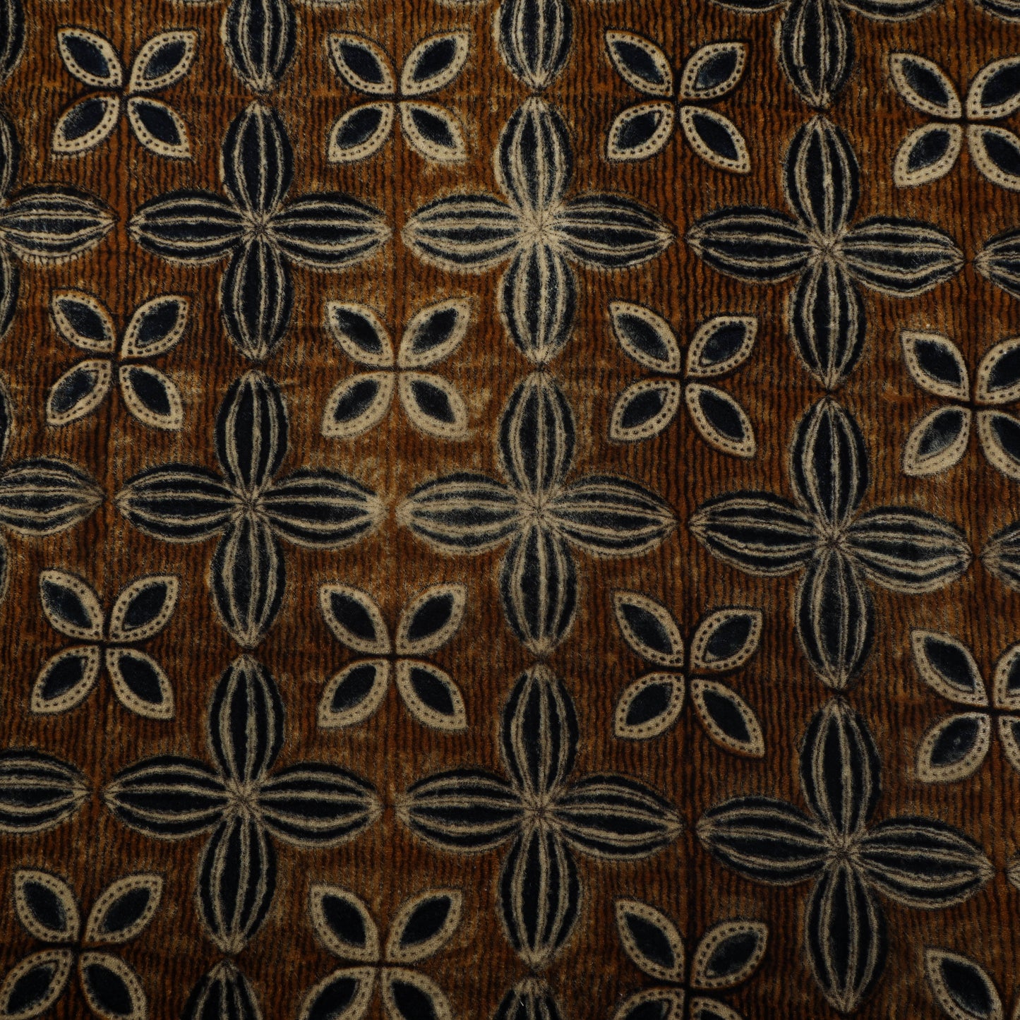 Velvet natural dyed fabric 02 - handcrafted