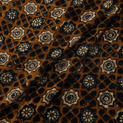 Velvet natural dyed fabric 03 - handcrafted