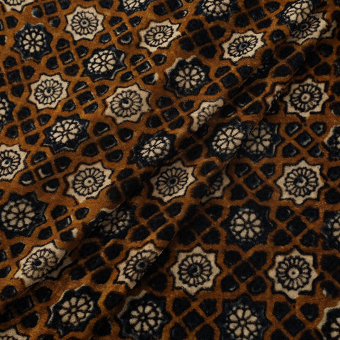 Velvet natural dyed fabric 03 - handcrafted