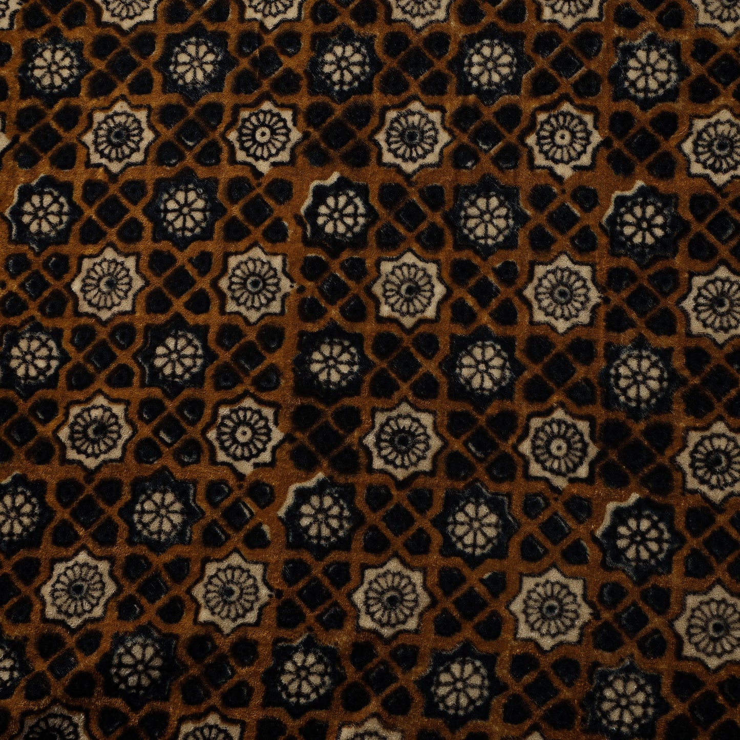 Velvet natural dyed fabric 03 - handcrafted