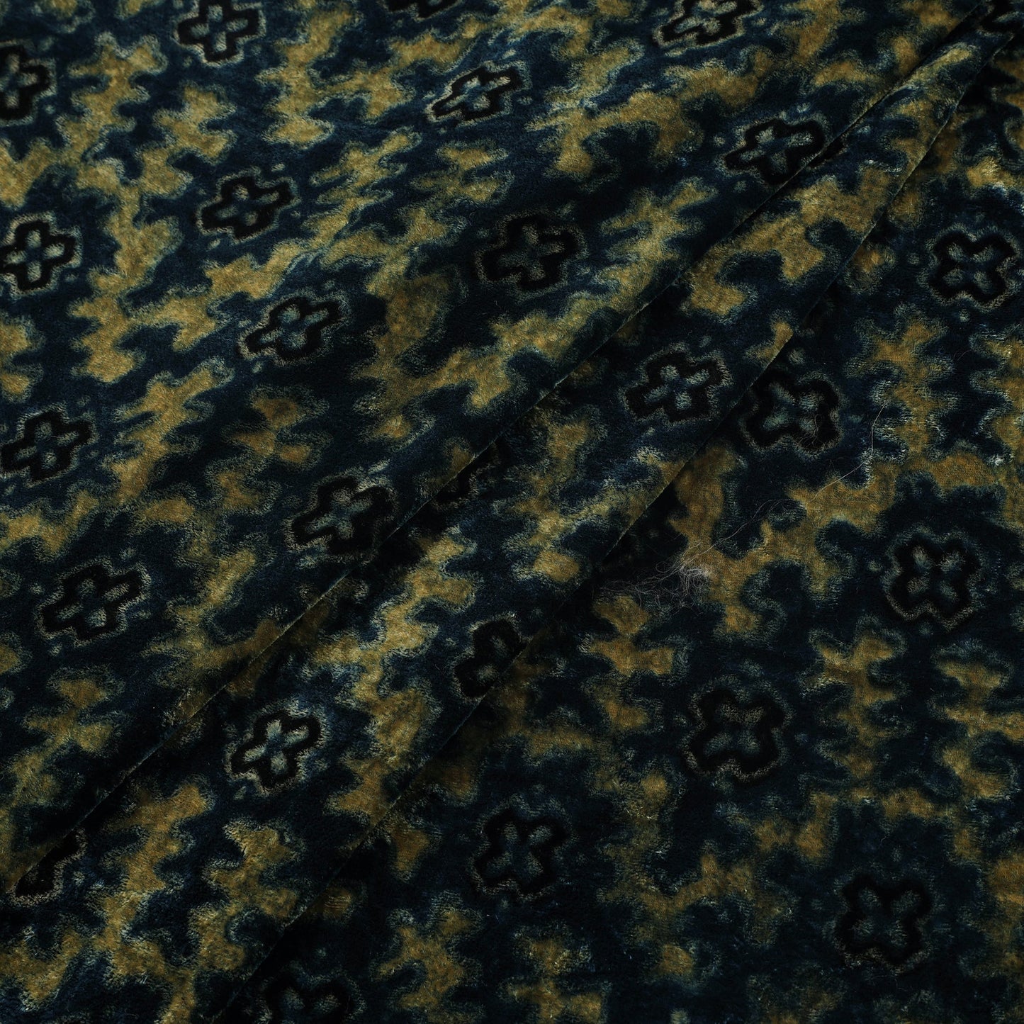 Velvet natural dyed fabric 04 - handcrafted