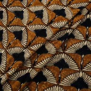 Velvet natural dyed fabric 05 - handcrafted