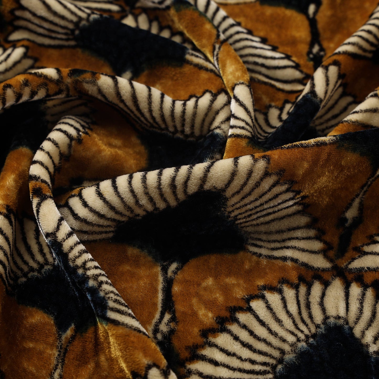 Velvet natural dyed fabric 05 - handcrafted