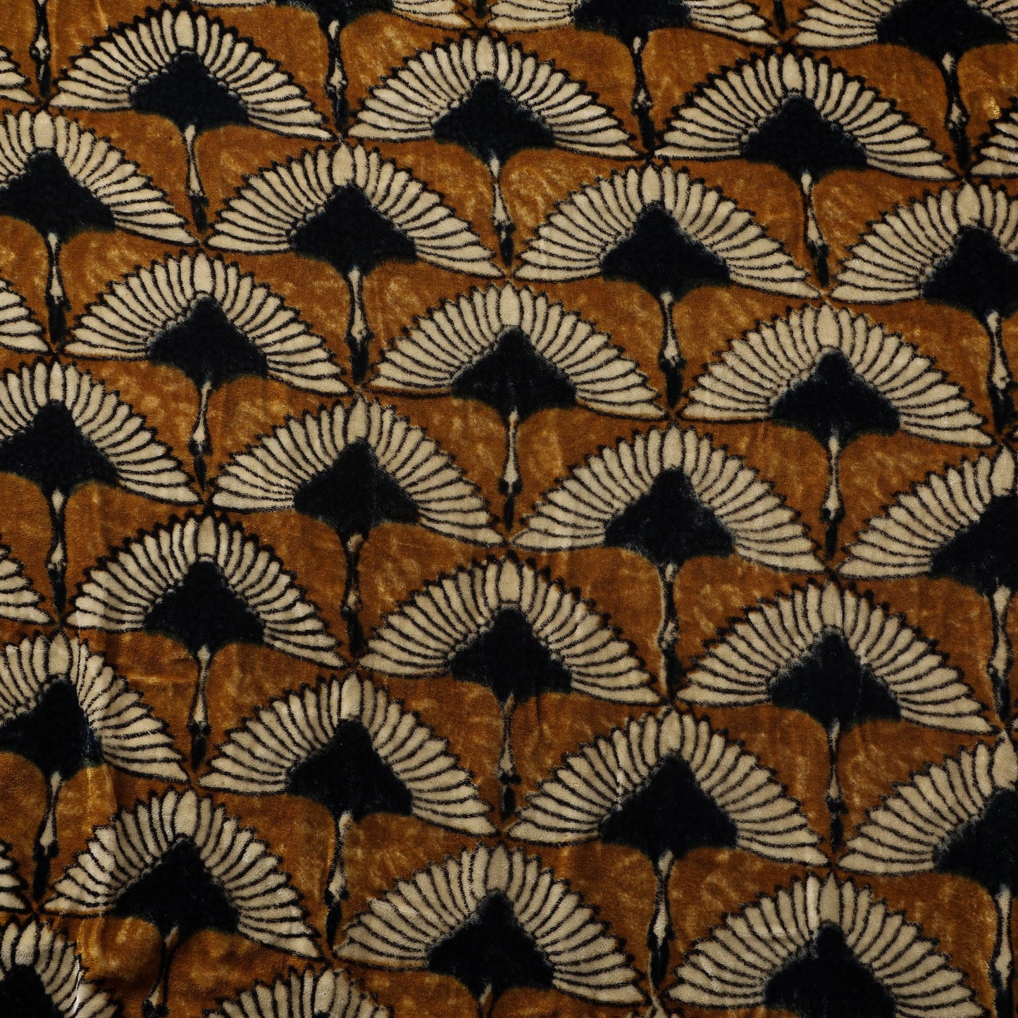 Velvet natural dyed fabric 05 - handcrafted