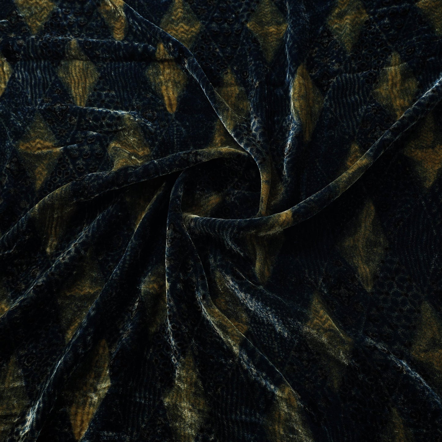 Velvet natural dyed fabric 07 - handcrafted