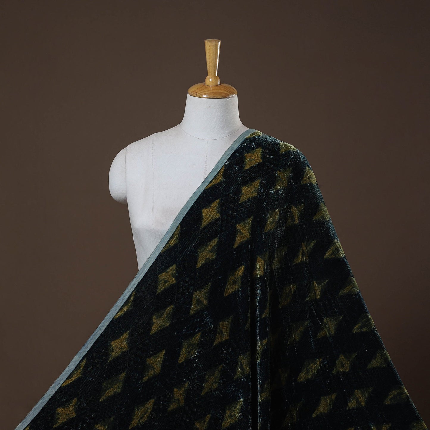 Velvet natural dyed fabric 07 - handcrafted