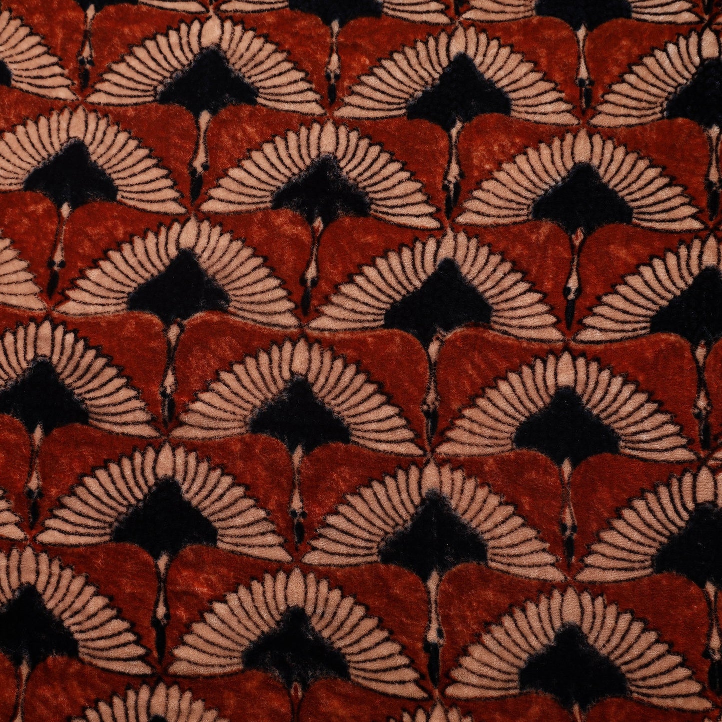 Velvet natural dyed fabric 08 - handcrafted