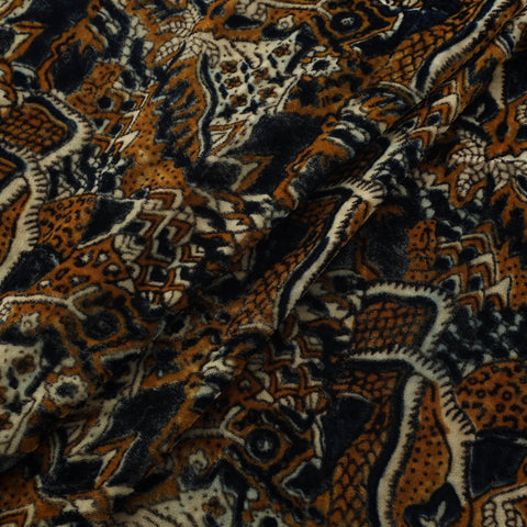 Velvet natural dyed fabric 09 - handcrafted