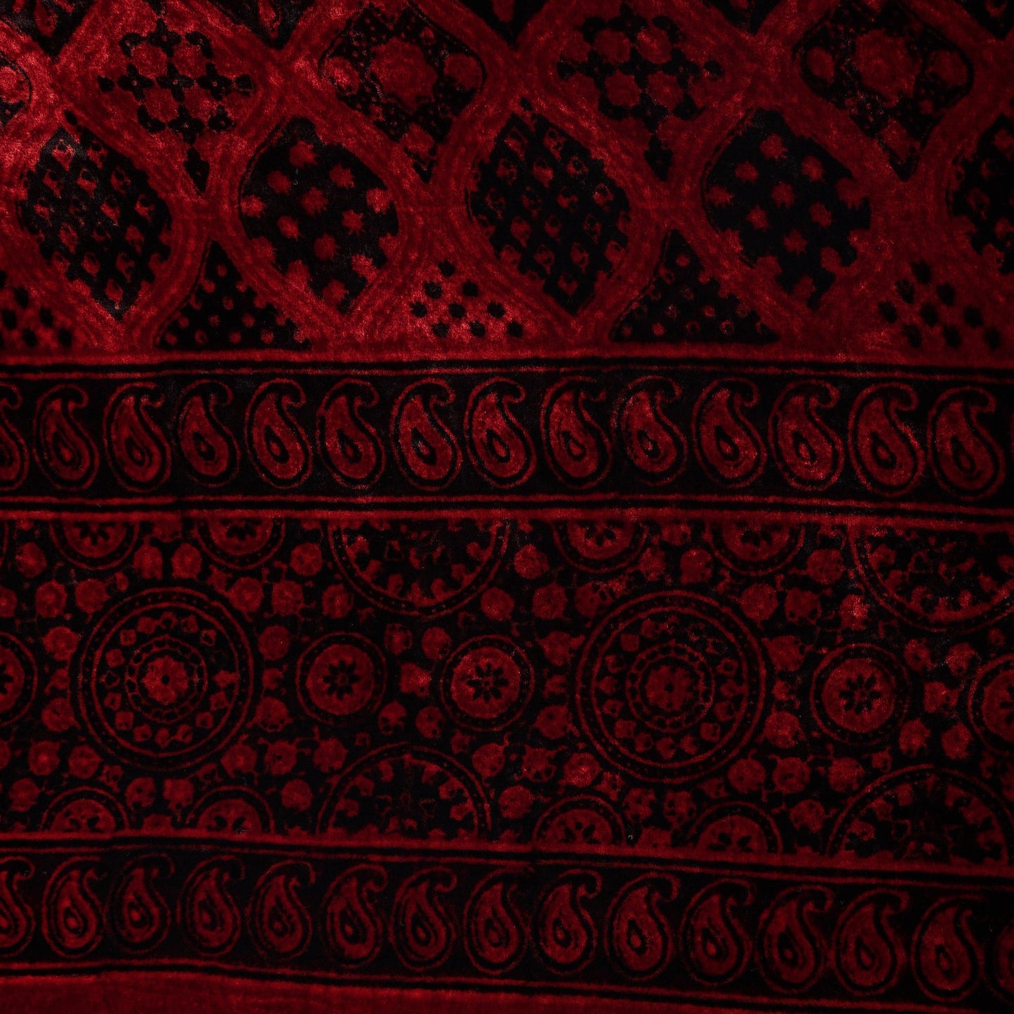 Velvet natural dyed fabric 10 - handcrafted