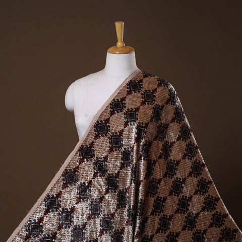 Velvet natural dyed hand fabric 01 - handcrafted