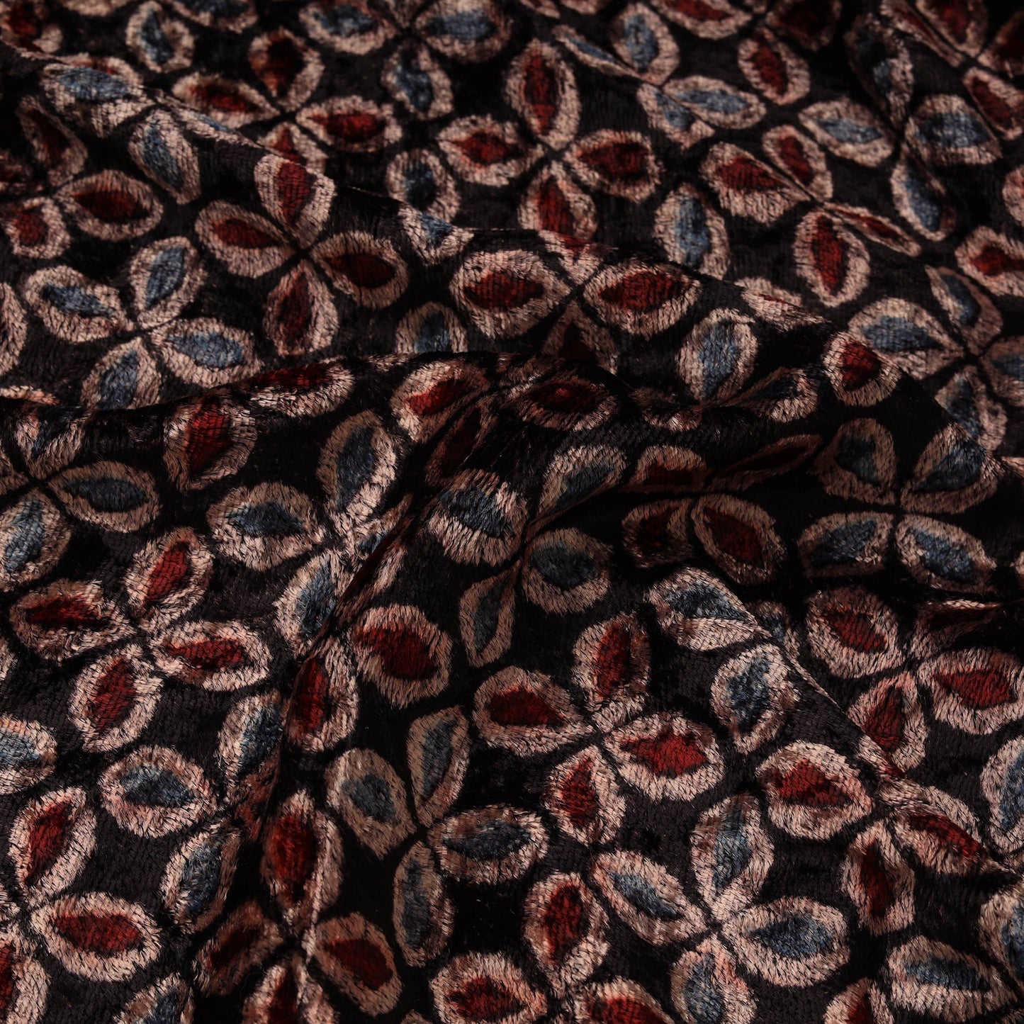 Velvet natural dyed hand fabric 08 - handcrafted