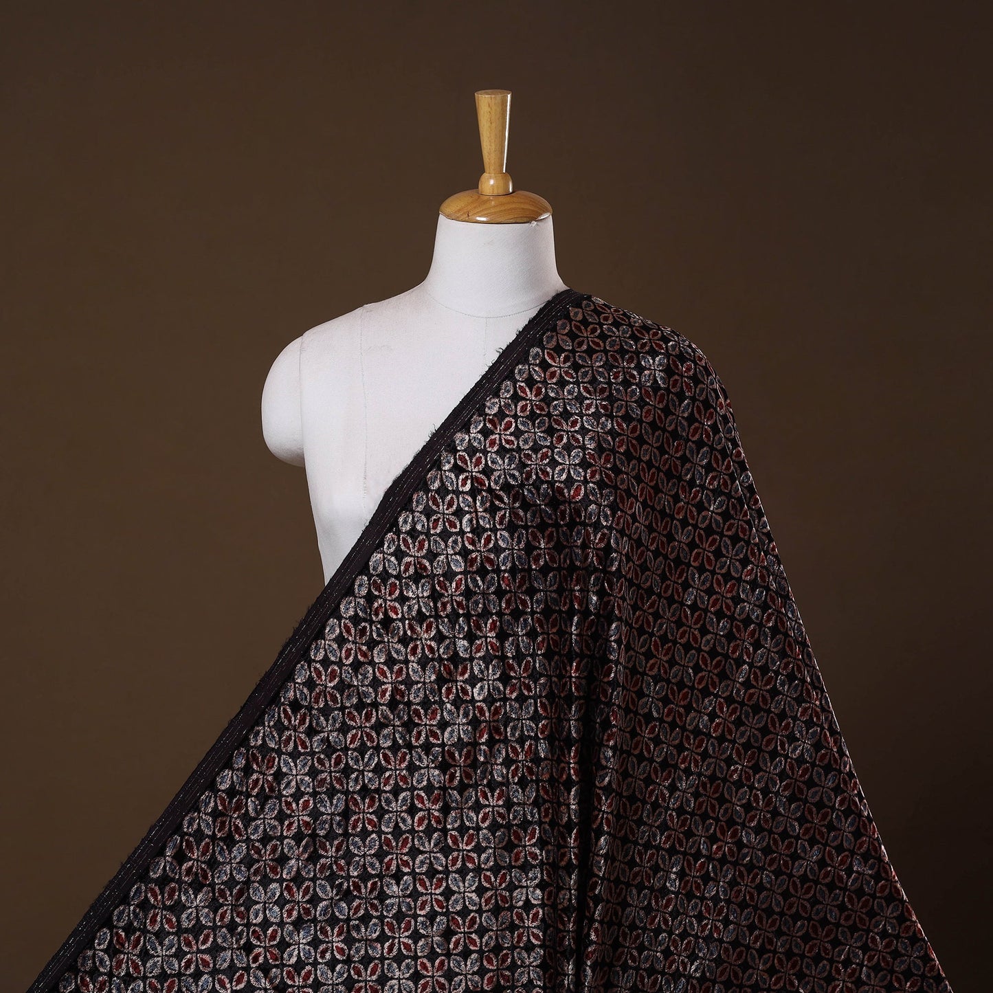 Velvet natural dyed hand fabric 08 - handcrafted