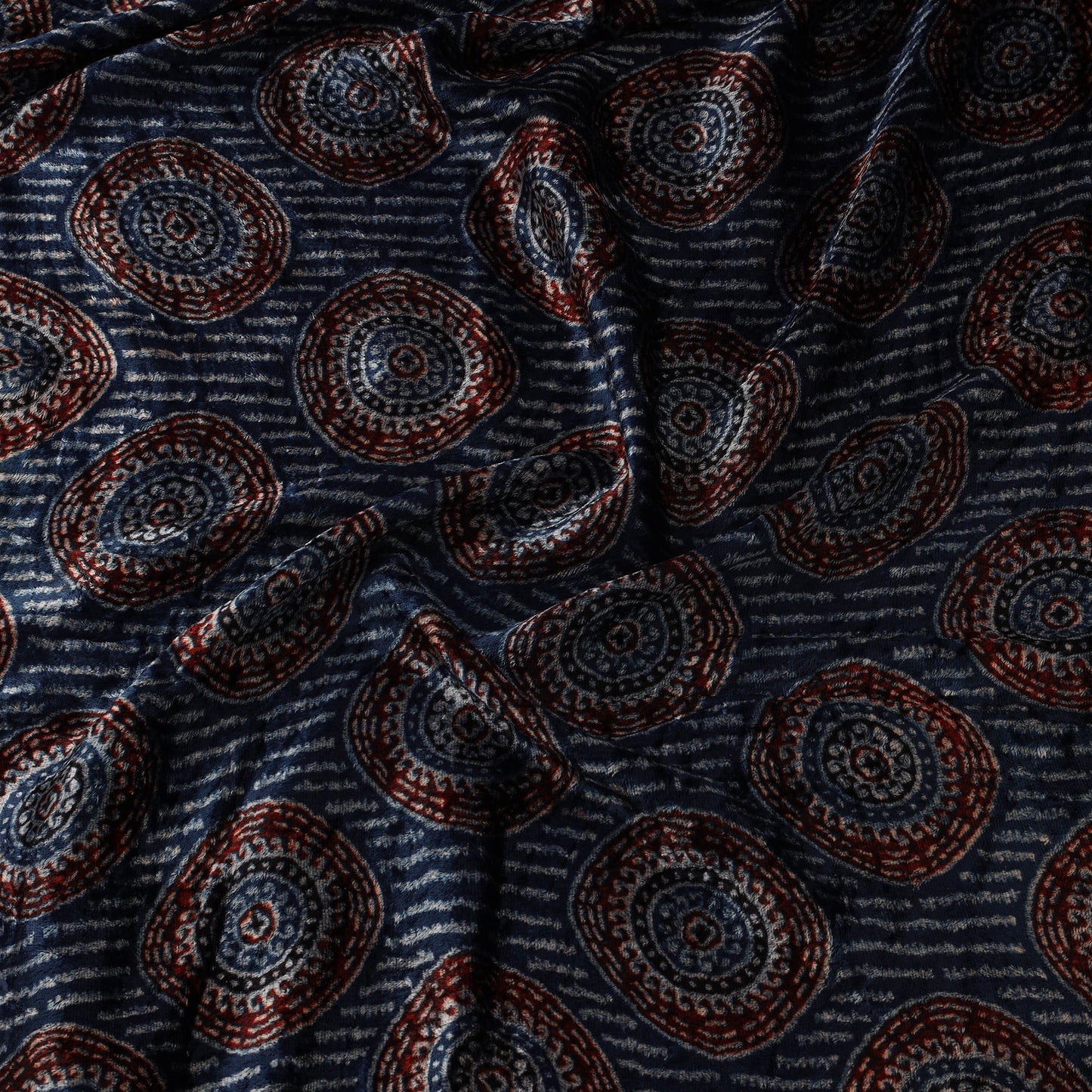 Velvet natural dyed hand fabric 14 - handcrafted