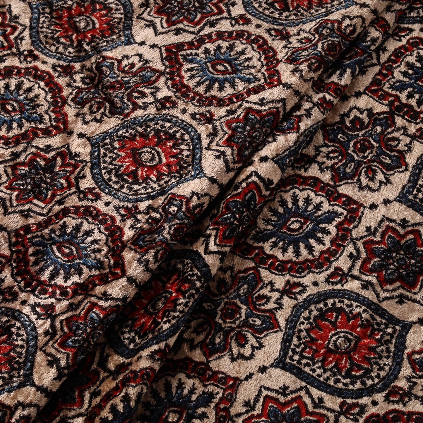 Velvet natural dyed hand fabric 15 - handcrafted