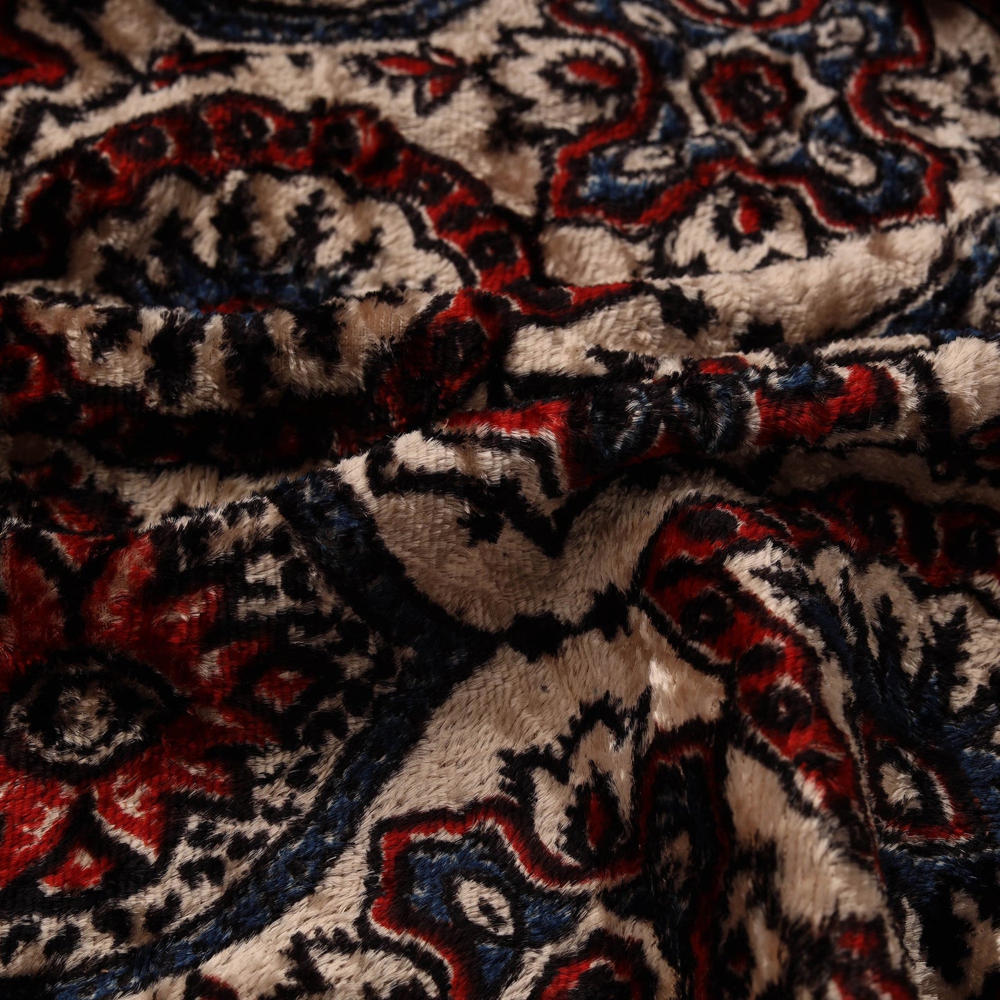 Velvet natural dyed hand fabric 15 - handcrafted