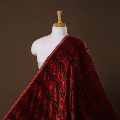 Velvet natural dyed hand fabric 16 - handcrafted