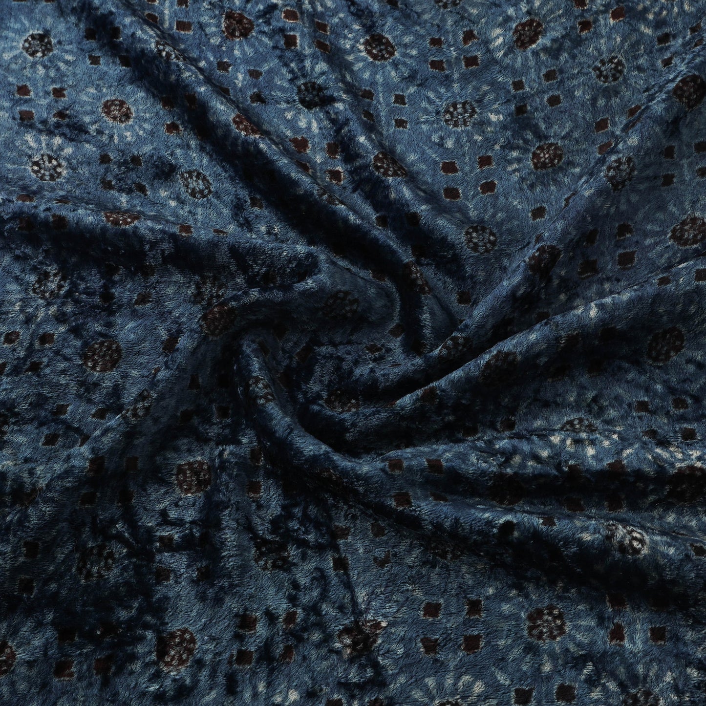 Velvet natural dyed hand fabric 18 - handcrafted