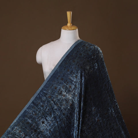 Velvet natural dyed hand fabric 18 - handcrafted