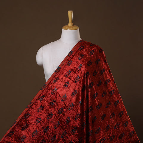 Velvet natural dyed hand fabric 29 - handcrafted