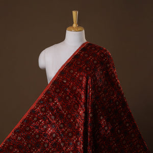 Velvet natural dyed hand fabric 32 - handcrafted