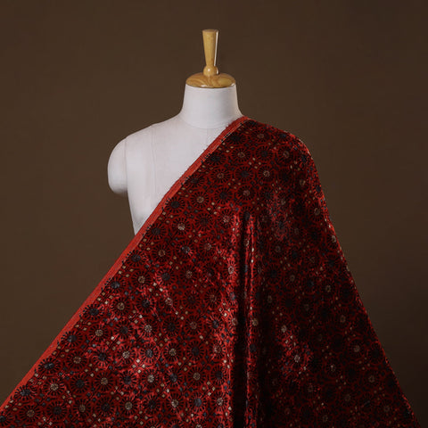 Velvet natural dyed hand fabric 32 - handcrafted