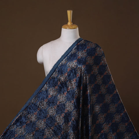 Velvet natural dyed hand fabric 33 - handcrafted