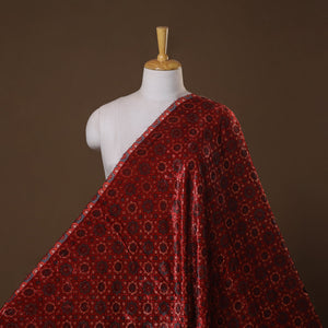 Velvet natural dyed hand fabric 36 - handcrafted