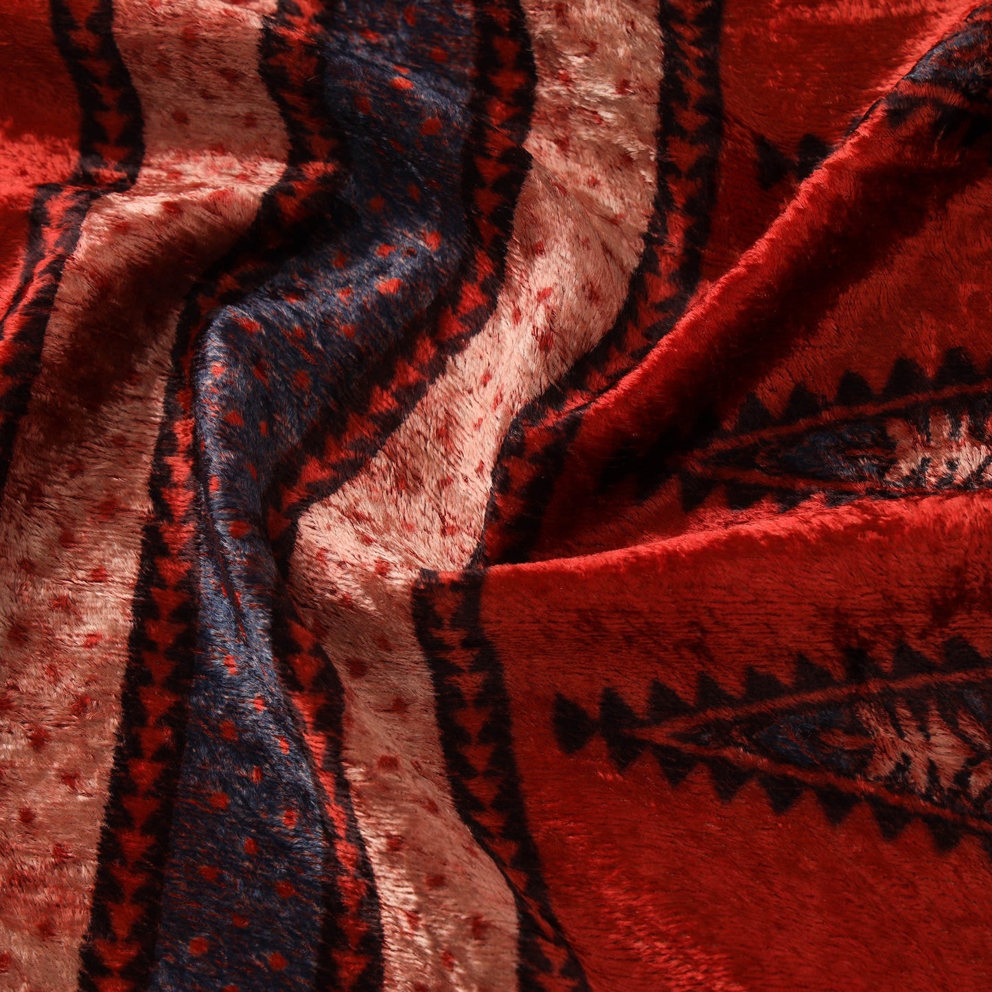 Velvet natural dyed hand fabric 39 - handcrafted