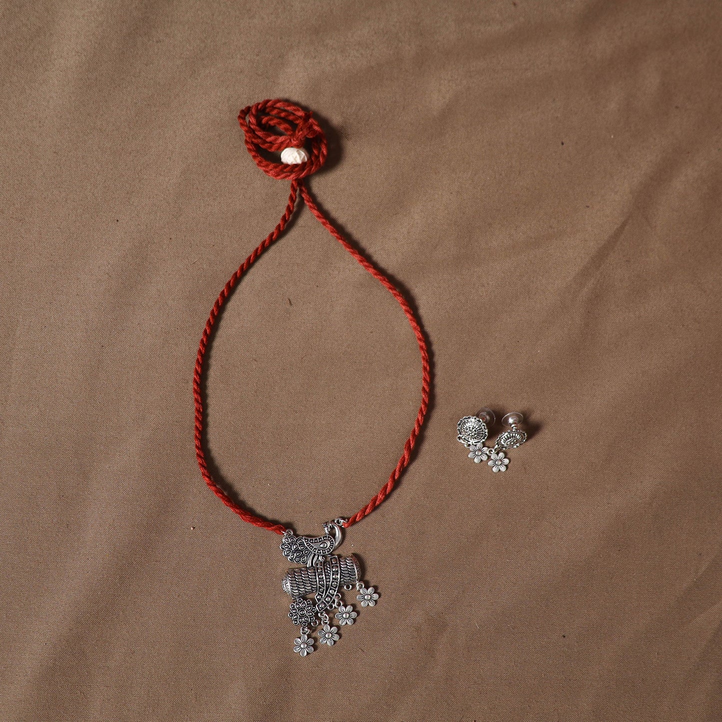 Vidarbha tussar silk handloom plain 2pc unstitched dress