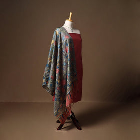 Vidarbha tussar silk handloom plain 2pc unstitched dress