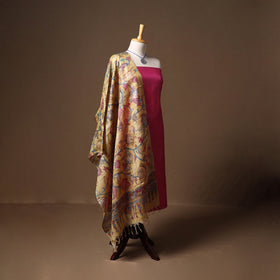 Vidarbha tussar x muga silk handloom plain 2pc unstitched