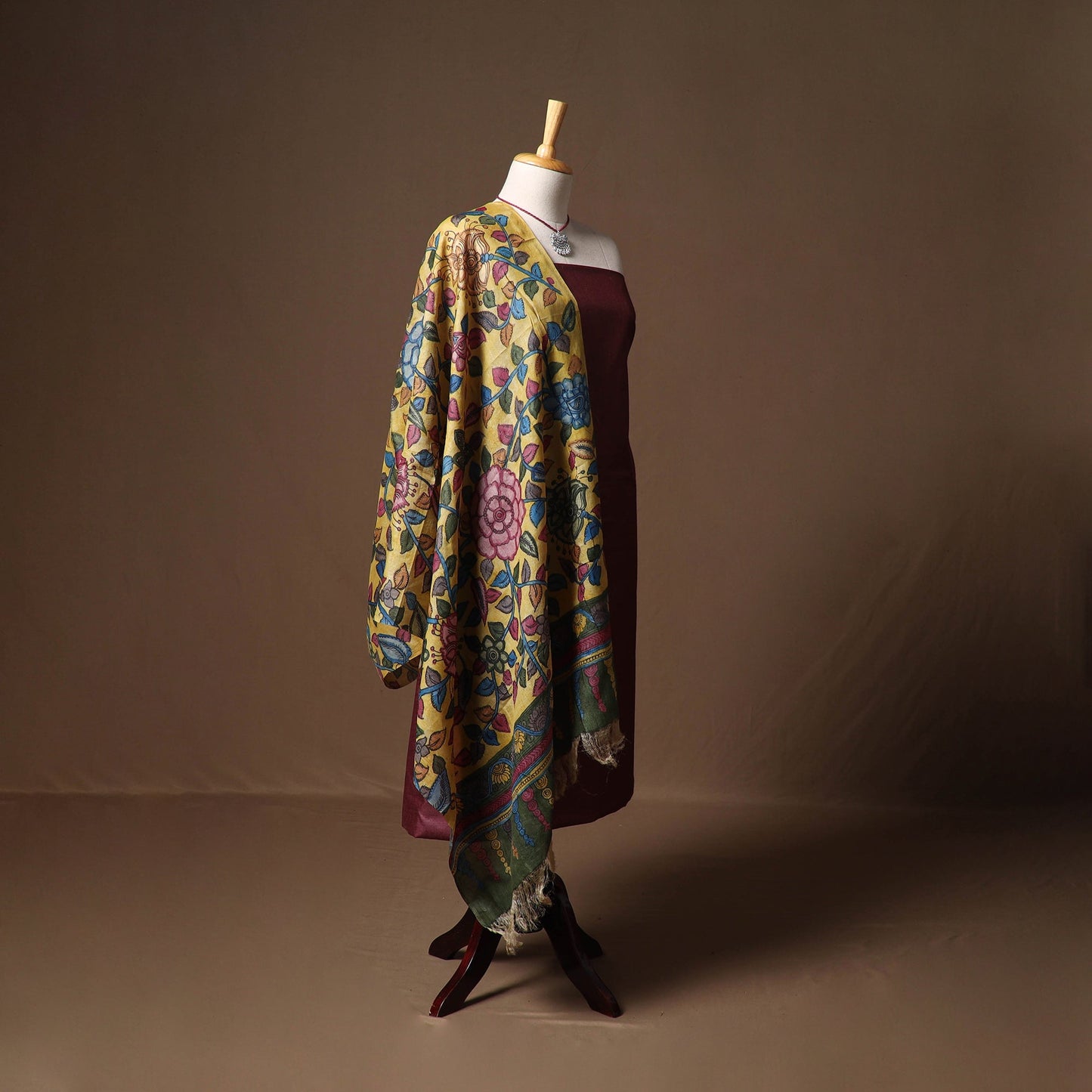 Vidarbha tussar x muga silk handloom plain 2pc unstitched