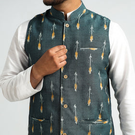 pochampally ikat nehru jacket