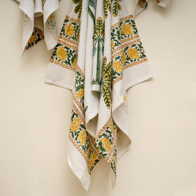 Waffle weave cotton handwoven sanganeri towel (set of 3) 13