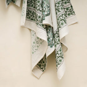 Waffle weave cotton handwoven sanganeri towel (set of 3) 15