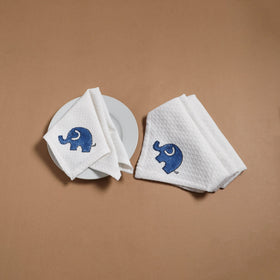 Waffle weave handwoven sanganeri table napkin (set of 4) 03