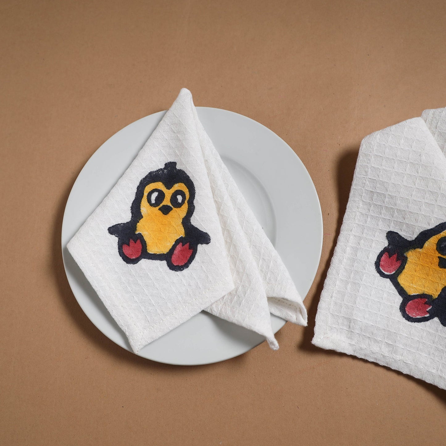 Waffle weave handwoven sanganeri table napkin (set of 4) 04