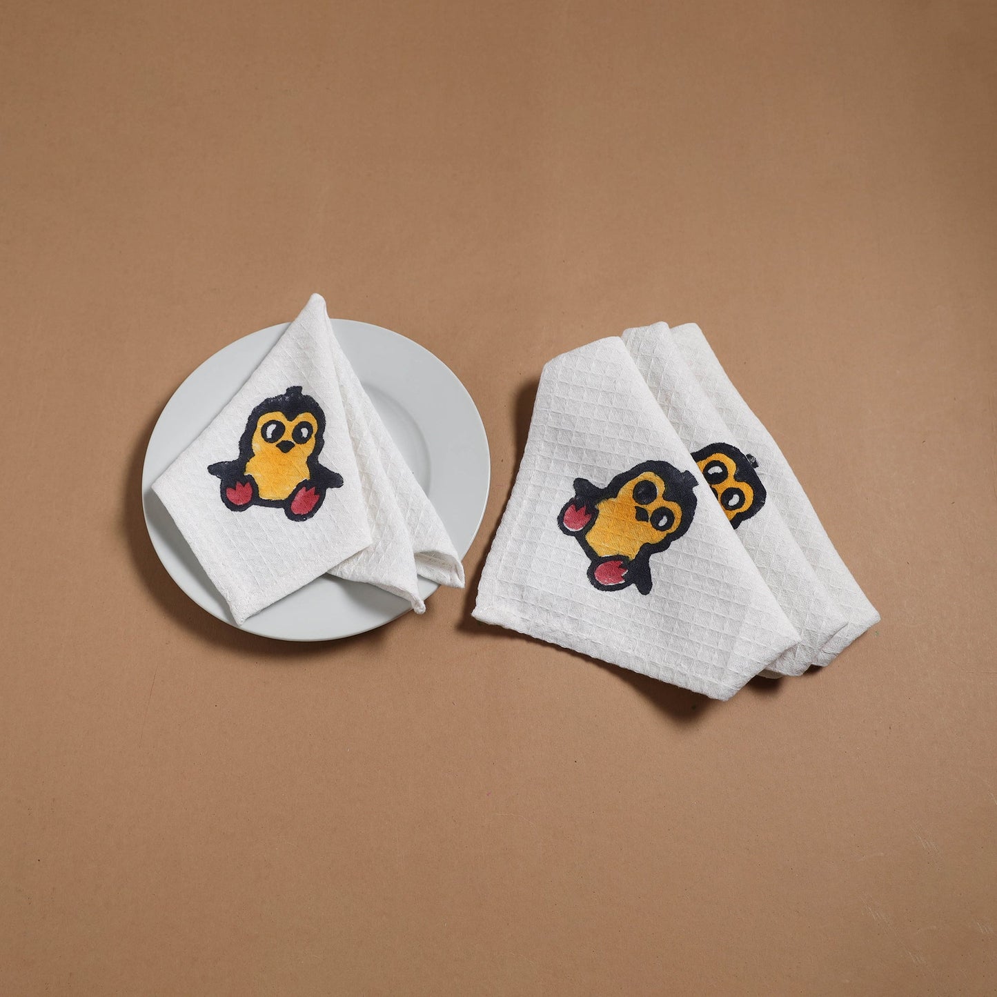 Waffle weave handwoven sanganeri table napkin (set of 4) 04