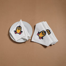 Waffle weave handwoven sanganeri table napkin (set of 4) 04