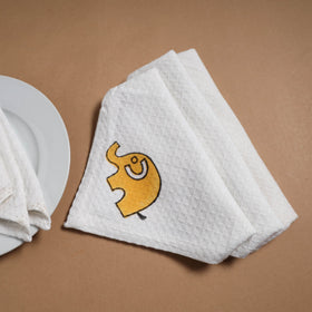 Waffle weave handwoven sanganeri table napkin (set of 4) 10